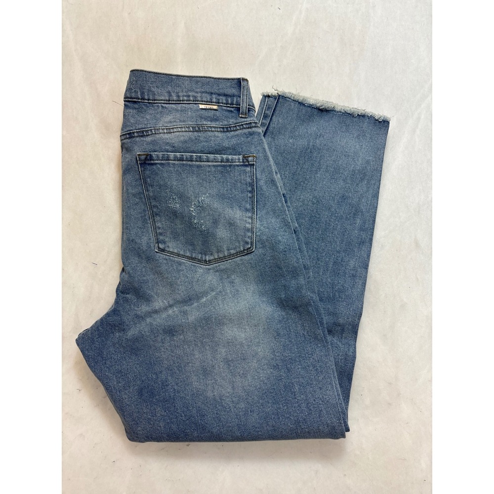 Tractr High Rise‎ Weekender Jeans Distressed Denim Raw Hem Casual Size 8/29